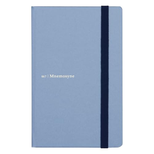 Cuaderno Maruman A6 Mnemosyne pautado 6.5mm con papel premium japonés azul