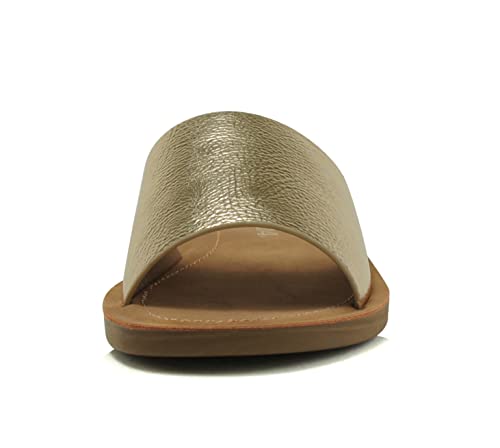 Image of Soda Shoes Efron-S Women Flip Flops Basic Plain Slippers Slip On Sandals Slides Casual Peep Toe Beach