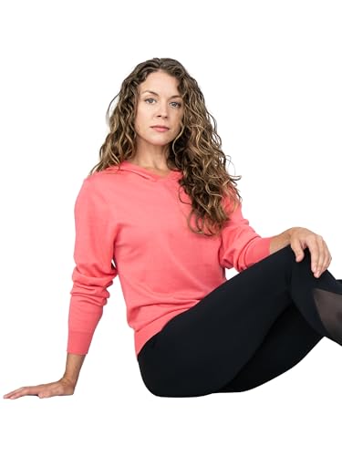 Image of Body Wrappers Lightweight Vegan Cashmere Hooded Shirt - Womens (Black, XL)