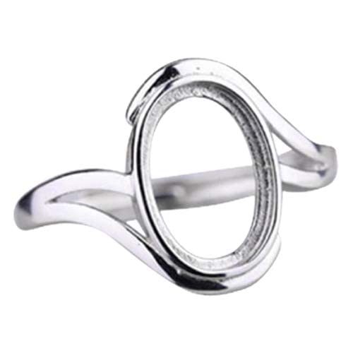 925 Sterling Silver Oval Shape Handcrafted Blank Bezel Ring Setting, Blank Ring Base, Bezel For Resin.
