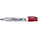 Markal 96222 Dura-Ink 25 Permanent Ink Marker with Chisel Tip, King Size, Red (Pack of 12)
