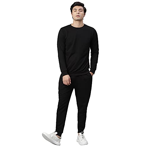 Image of Rigo Round Neck Full Sleeve Terry Track Suit For Men | Regular Fit Plus Sizes Tracksuit for Men's | Co-ord Set For Men
