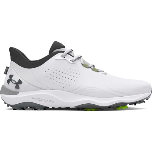 Under Armour メンズ Drive Pro ワイドゴルフシューズ, (100)ホワイト/ホワイト/メタリックガンメタル。, 8.5 Wide 5枚目