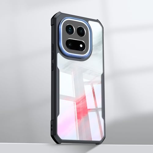 Image of NSTAR Shock Proof Clear Protective Back Case for iQOO 15 5G | Acrylic Crystal Clear 360 Degree Protection- (PC & TPU, Black Bumper)