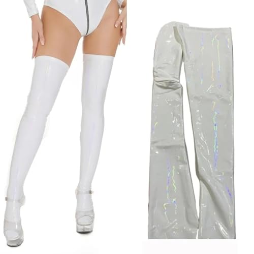 Bas femmes cuir wet-look élastiques et ultra sexy