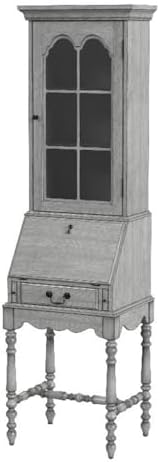 Butler Newlark 20 in. W Wood and Glass Traditional Secretary Desk - Powder Gray