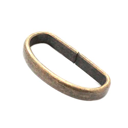 Solid Brass Antique Brass Strap Loop Keeper 1.25