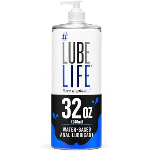 LUBELIFE Water-Based Anal Lube for Men, Women & Couples – Personal Lubricant Safe for Ingestion, Toy & Condom Compatible, Water Based Lubricant Gel for Privacy & Intimacy (32 Fl Oz)