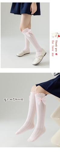 Kid Girls Knee High Stockings or Over Calf Socks Cotton Princess Tube Dress Socks4