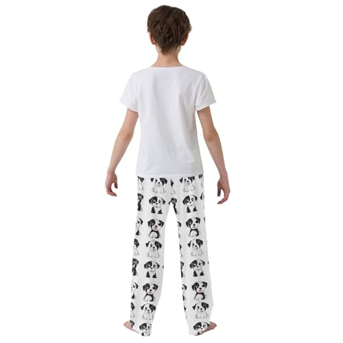 Pajama Bottoms, Cartoon Puppy Kawaii Pattern Sleeping Pant Lounge Wear Pajamas Long Pants Sleepwear Pjs3