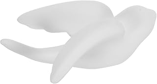 ABOOFAN DéCoration Murale Oiseau En CéRamique Blanche 3D Suspendue Hirondelles Moineaux Ornement Pour Salon Jardin Bureau 11.5X8X5.8cm