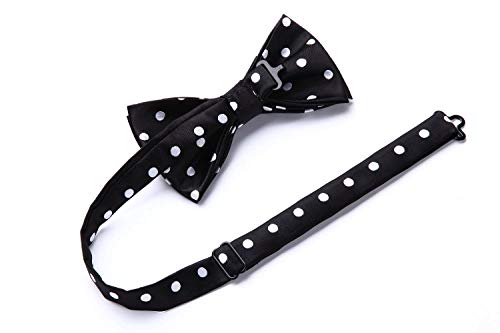 Image of HISDERN Bow Ties for Men Pretied Bowties Classic Formal Business Bow Tie Adjustable Tuxedo Bowtie for Wedding Party