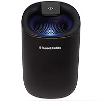 Russell Hobbs RHDH1061B 300ml/day, Black Dehumidifier with Auto Defrost for Home, Kitchen, Basement, Garage, Caravan, Bathroom, Lightweight, 15m2 Room Size, LED Lighting