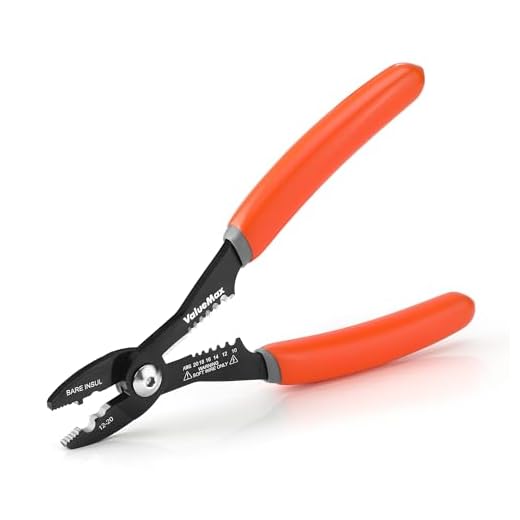 Valuemax 4-in-1 Wire Stripper Tool, Wire Stripper, Wire Crimper, Wire Crimping Tool, Multifunctional Electrician Pliers for Clamping, Stripping, Cutting, Crimping, 10-20 AWG
