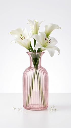 Pink Salai Glass Flower Vase – Handcrafted Hand-Blown Decorative ...