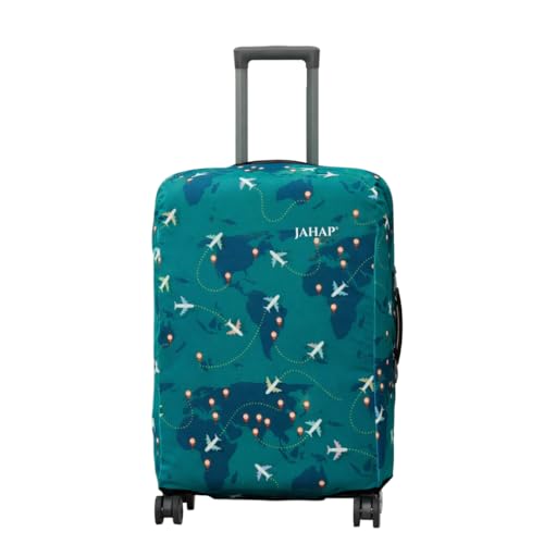 Image of JAHAP 20 Inch Luggage Cover Small | Map Print Stretchable Cabin Suitcase Cover for Trolley Bag | Dust Proof Scratch Resistant Travel Protector | Fits 20-22 Inch Only On Fiber /Plastic Trolley Bag