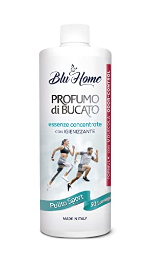 Blu Home, Wäscheparfum, Duftessenz für Wäsche, langanhaltend, super Konzentrat für die Waschmaschine (Pulito Sport, 500 ml (1-er Packung))