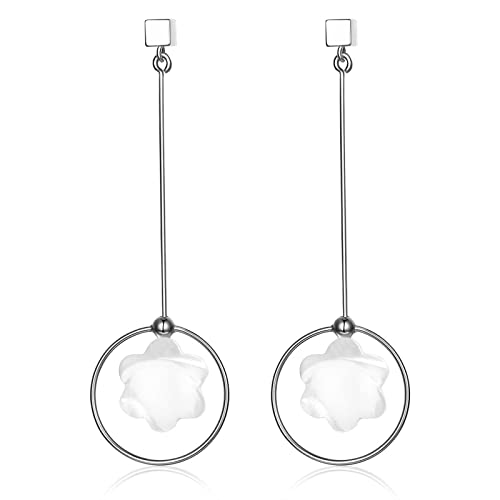 Pendientes geométricos circulares KnSam de plata para tus looks diarios