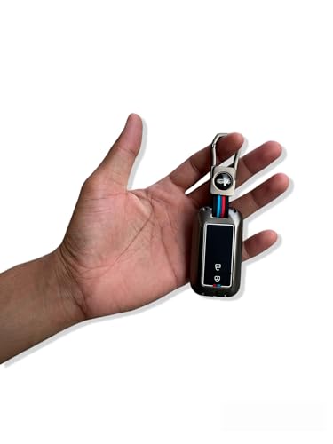 Image of TechSrmaji Metal Key Cover Compatible with Baleno, Grand Vitara, XL6, Swift, Brezza, Celerio, Ignis, Ertiga, Dzire, Fronx, Urban Cruiser, Rumion, Glanza, 2 Button Smart Key