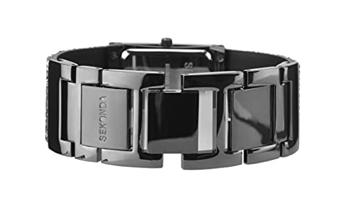 Sekonda Seksy Rocks Ladies Analogue Watch with Grey Stone Set Leather Strap 2654