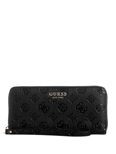 GUESS Phoebe SLG Large Zip Around Wallet L Black Logo