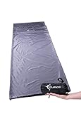 Vumos Sleeping Bag Liner and Camping Sheet - Silk Like Material for Travel - Has Full Length Zipper - Gray