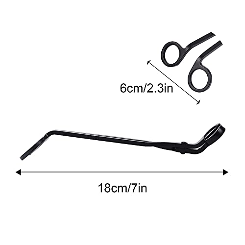 NANAOUS Kerzendocht-Trimmer, Edelstahl-Dochtknipser, Dochtschneider, Dochtschere, Öllampe, Kerzen-Zubehör, reicht tief in Kerzen, verhindert Rußbildung (mattschwarz) - Image 8