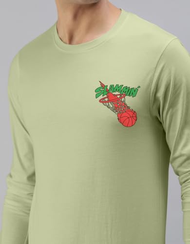 Image of Veirdo Men's Full Sleeve Printed T-Shirt | Trendy Graphic Print Tee