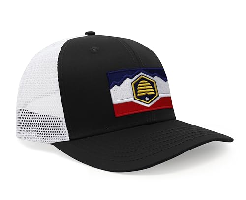 Image of International Tie State Hat for Men and Women, Adjustable Snapback Trucker Baseball Cap with Embroidered Patch