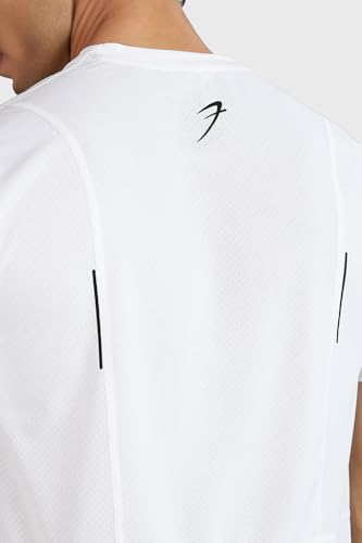 Image of FUAARK Men Solid Slim Fit Polyester Gym & Running Wear Tshirt