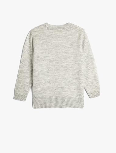 Pull-over fille manches longues imprimé Père Noël Koton chaud hiver