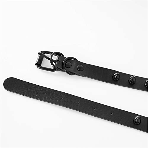 MILAKOO Mond Choker Punk Gothic Style Sonne Reize Leder Nieten Spikes Damen Halskette Emo Mode