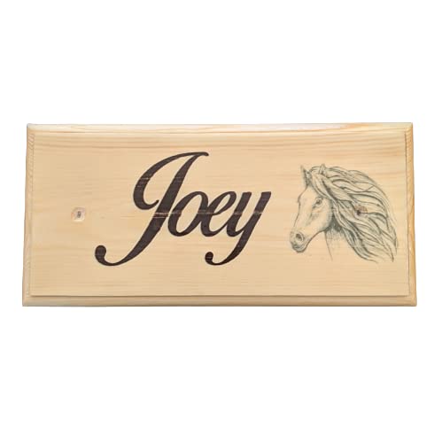 Personalised Horse Stable Door Sign, Bushy Mane Horse Plaque, Horse Stable Plaque, Horse Name Sign