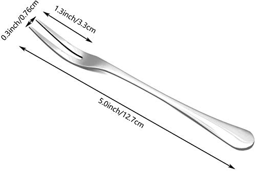 image for Hosybal Crab Stainless Steel Forks,Escargot Fork 2 Prong Tasting Appet