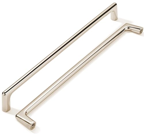 khtumeware 6 Pack Polished Nickel Cabinet Pulls 12-1/2 Inch(320mm) Hole Centers Cabinet Pulls Kitchen Cabinet Hardware for Cupboard Drawer Handles Dresser Pulls