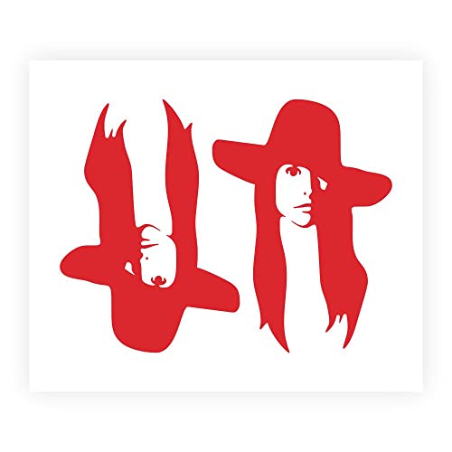 4R Quattroerre.it 15863 Pegatinas precortadas superformadas para Coche Penélope DX+SX, Rojo, 10 x 12 cm