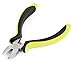 Aexit Yellow Black Hand Operated Tools Plastic Coated Grip Diagonal Cutting Pliers 12cm Long Model:93as246qo229
