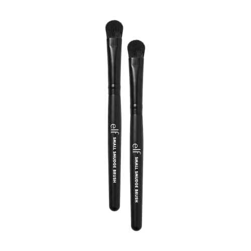 e.l.f. Smudge Brush for Precision Eyeshadow and Eyeliner, Synthetic, Small (Pack of 2) - image 1