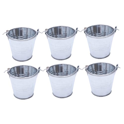 KONTONTY 8 Piezas Adornos en macetas suculentos macetas con Drenaje macetas de Planta Bote suculento Plantas Maceta Decorativa macetas unicas Maceta Creativa Planchar Silver