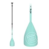 BOTE Universal 3 Piece Adjustable SUP Carbon Fiber Paddle Convex Blade ABS Edge Stand Up Paddle Board Fishing Kayaking Packable Family Travel Friendly