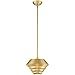 Livex Lighting 40401-12 Amsterdam - 16" One Light Mini Pendant, Satin Brass Finish with Satin Brass Metal Shade