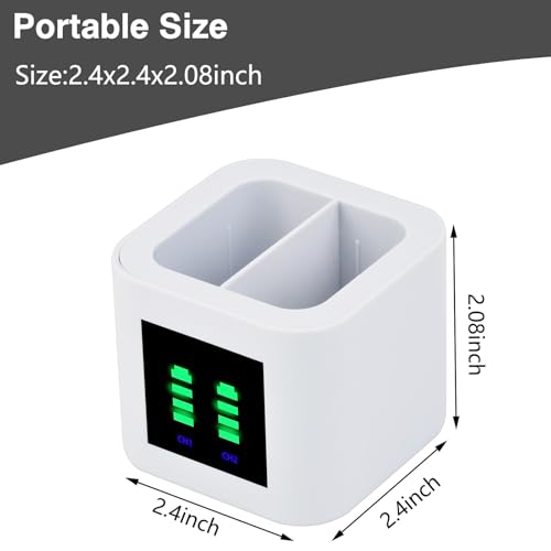 Dual Ring Battery Laadstation voor Ring Spotlight Camera, Ring Video Deurbel 2/3/4/3 Plus, Dual Port Charger Socket voor Ring Verticale Camera Batterij Oplaadbaar V4 - Afbeelding 3