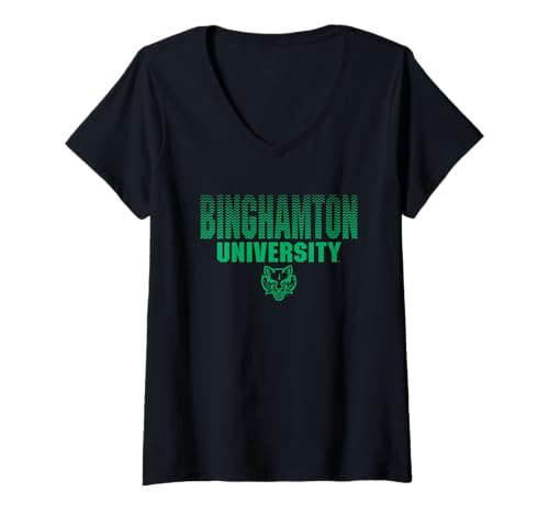 Womens Binghamton Bearcats Echo Officially Licensed V-Neck T-Shirt