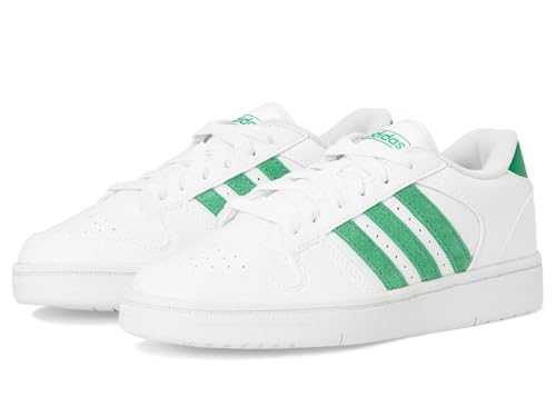 adidas Turnaround Basketball Shoes (Big Kid) Sneaker, White/Green/White, 4 US Unisex