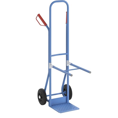 eurokraft | Diable Premium en acier | modèle: diable à bras-supports pour chaises | roues à bandage caoutchouc