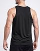 Men Wide Shoulder Tank Top Sleeveless Flat Hem Design Comfortable Breathable for Gym Training Sports Casual and Daily Wear Black 2XL #4