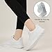 Alicegana Womens Sneakers Tennis Shoes Lightweight Non Slip Casual Walking White
