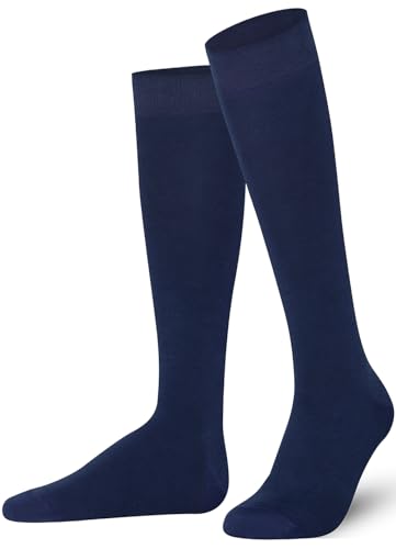 Image of Mysocks Knee High Socks for Women Men Combed Cotton Seamless Toe Tall Long High Socks
