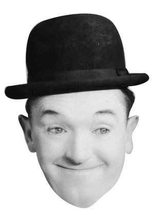 FoxyPrinting Stan Laurel Celebrity Cardboard Party Face Mask Fancy Dress