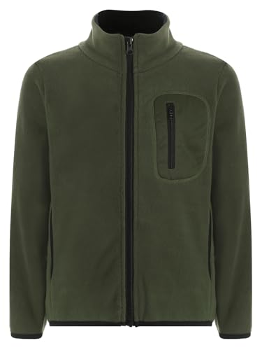 XUNZOO Girls Boys Fall Winter Soft Jacket Thick Plush Zipper Stand Collar Coat Outwear with Pockets